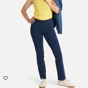 Betabrand Yoga Denim L Petite Straight-Leg | 4-Pocket Dark Indigo